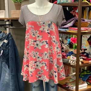Coral Tunic Top
